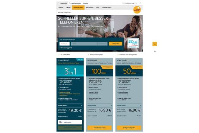 Ansicht des aktualisierten und erweiterten Entega-Webshops
