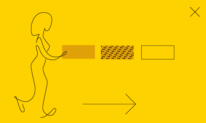 Illustration die Hybride Messen zeigt