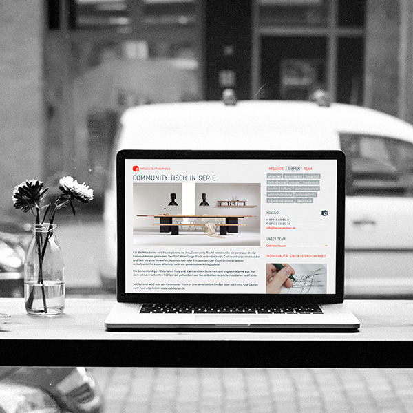 die hauserpartner-Webseite