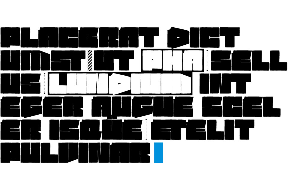 Textbeispiel, gesetzt in der edding-Schrift